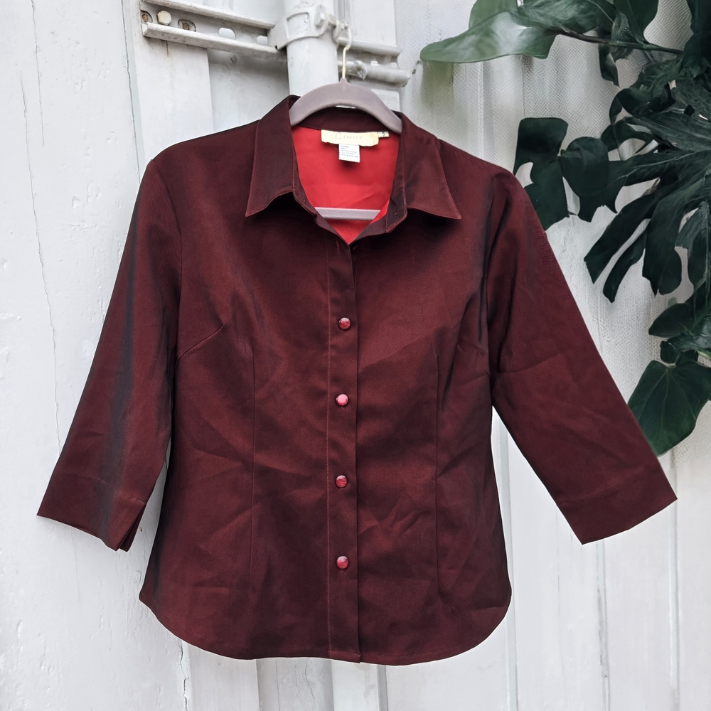 Chic Burgundy Women's Top